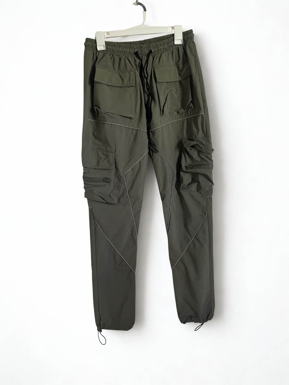 American Stitch Olive Green Cargo Pants with Utility Pockets Tapered Legs